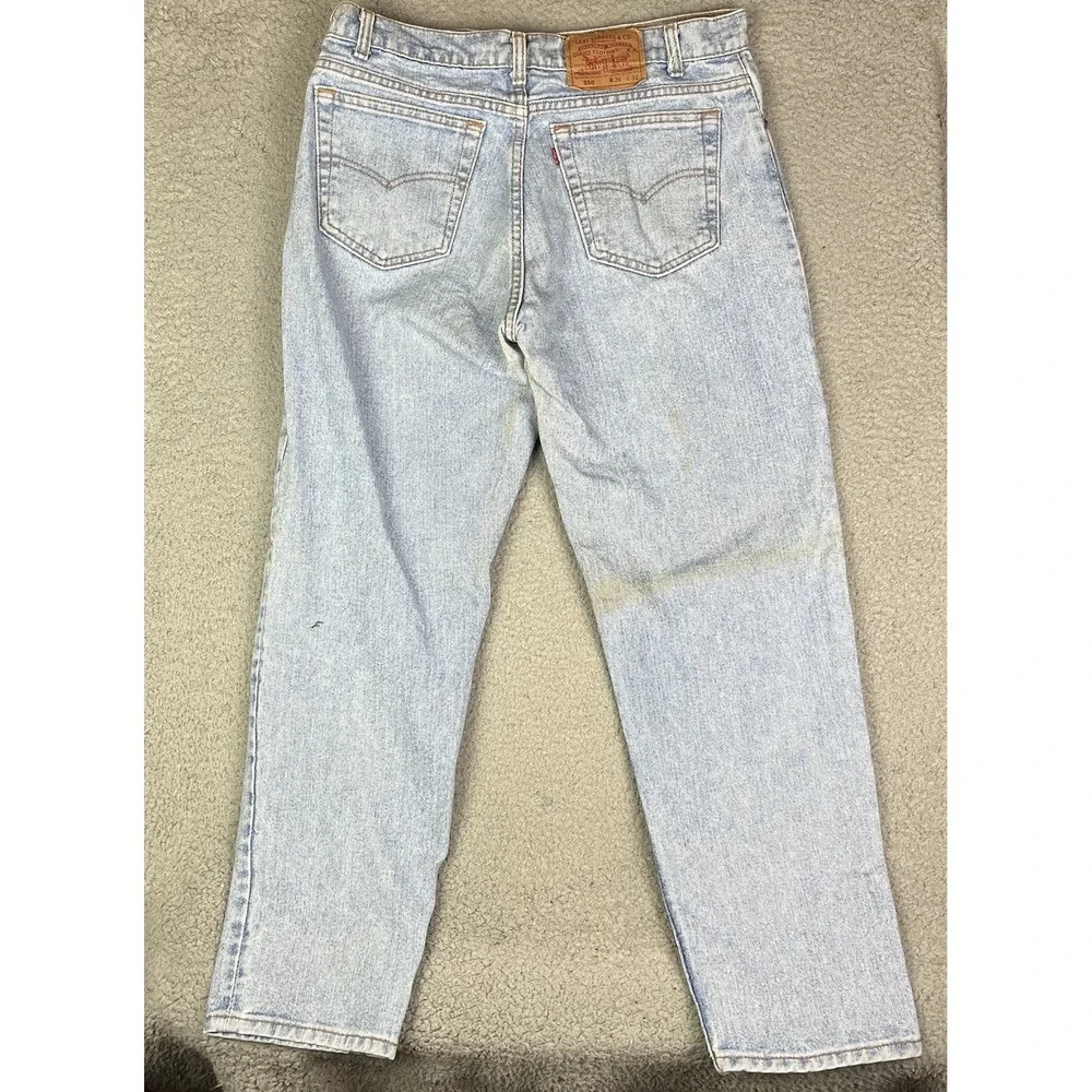 Vintage 90s Levi's 550xx Jeans Denim Men's‎ 36x30 Light Wash USA Made Zip